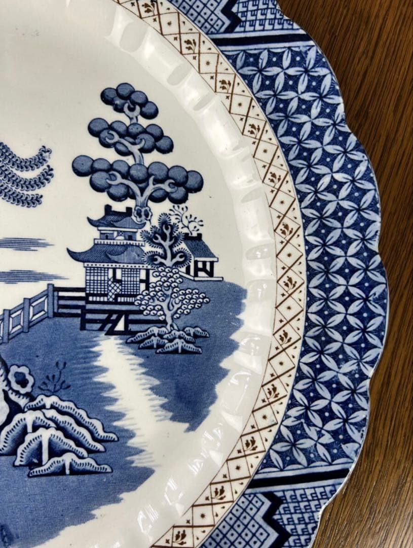 1950‘s Booths ブース社　リアルオールドウィロー　大皿　35cm