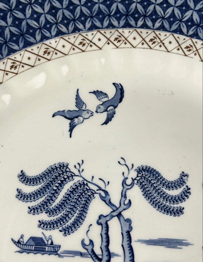 1950‘s Booths ブース社　リアルオールドウィロー　大皿　35cm