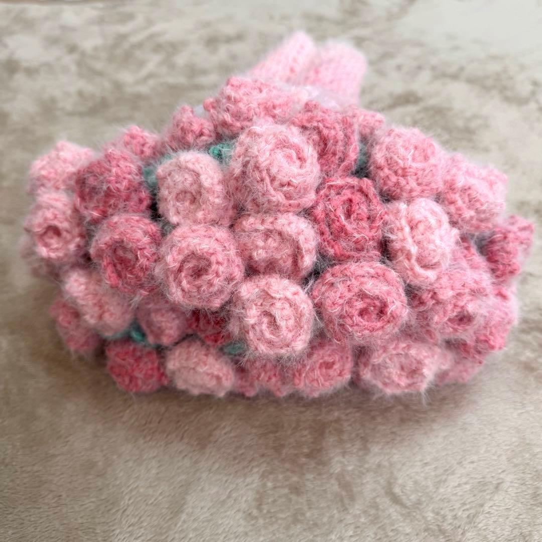 バラ 花束ブランケット フラワーブーケ グラデーションピンク ハンドメイド