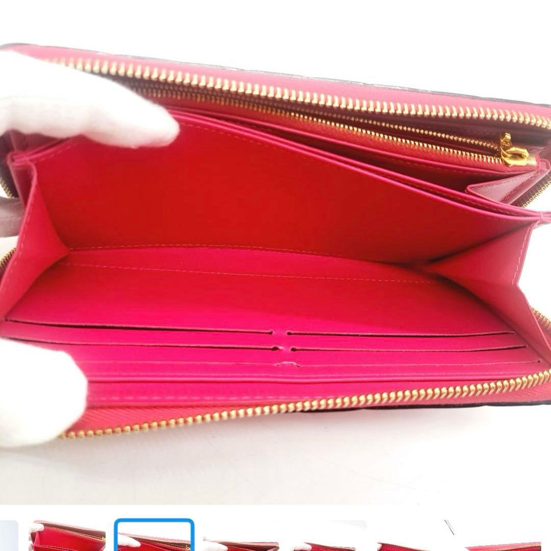 極美品　ルイヴィトン バレンタイン限定　長財布　フューシャ ピンク M64155