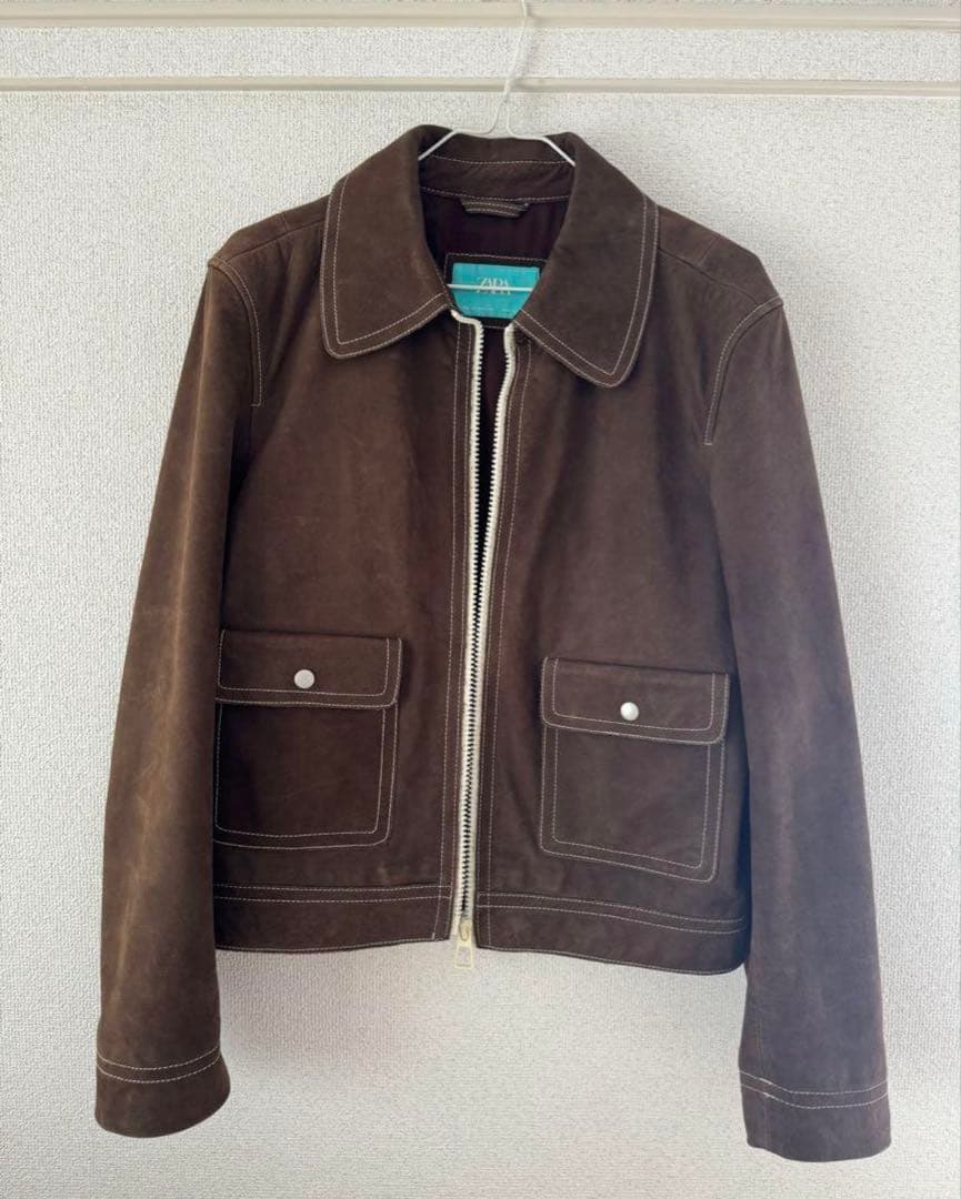 ZARA トップステッチスエードジャケット X HARRY LAMBERT