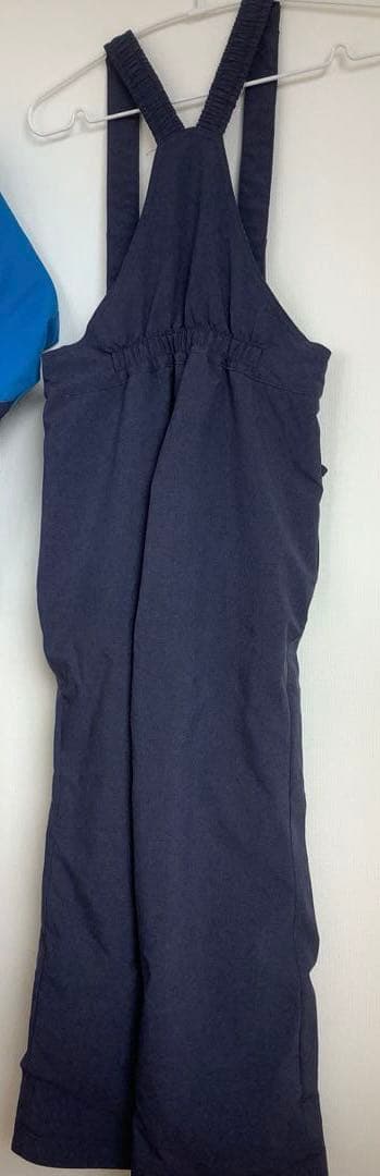 デサント 子ども用スキーウェア 150サイズ 青/白/ネイビー 撥水性の