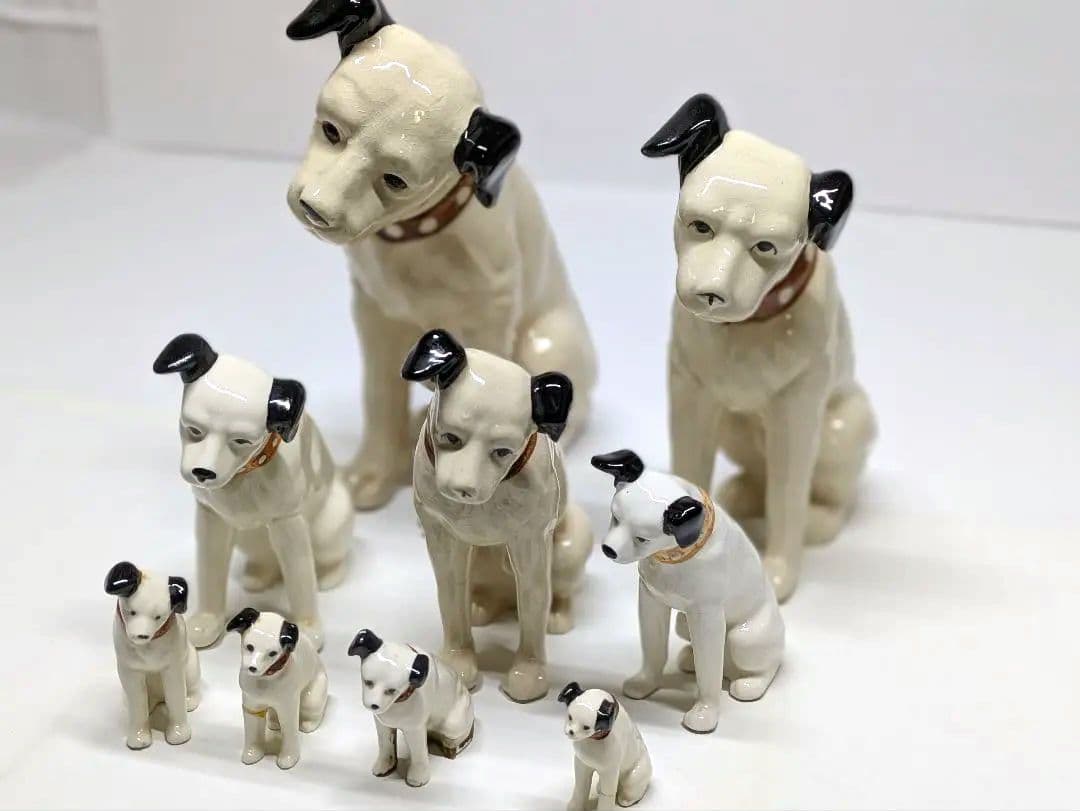 ビクター ニッパー 陶器製置物セット 9体