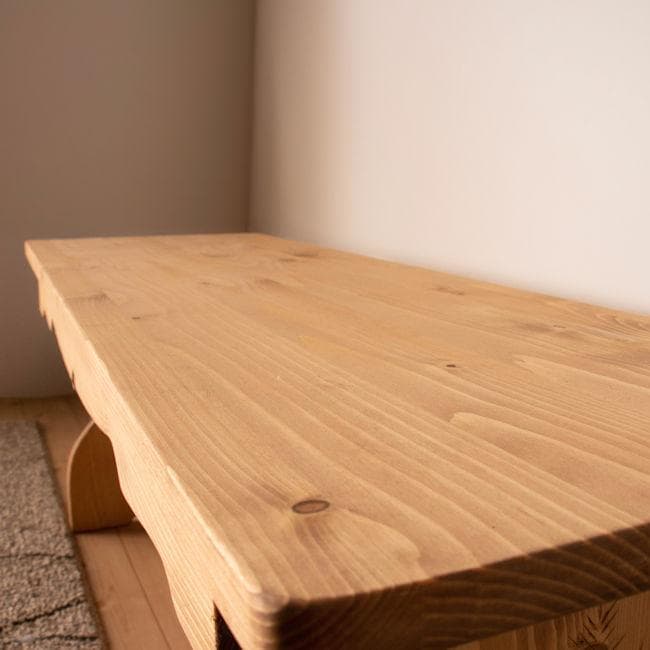 パイン無垢材ダイニングベンチ＋ダイニングチェア２脚セット（393）（411）