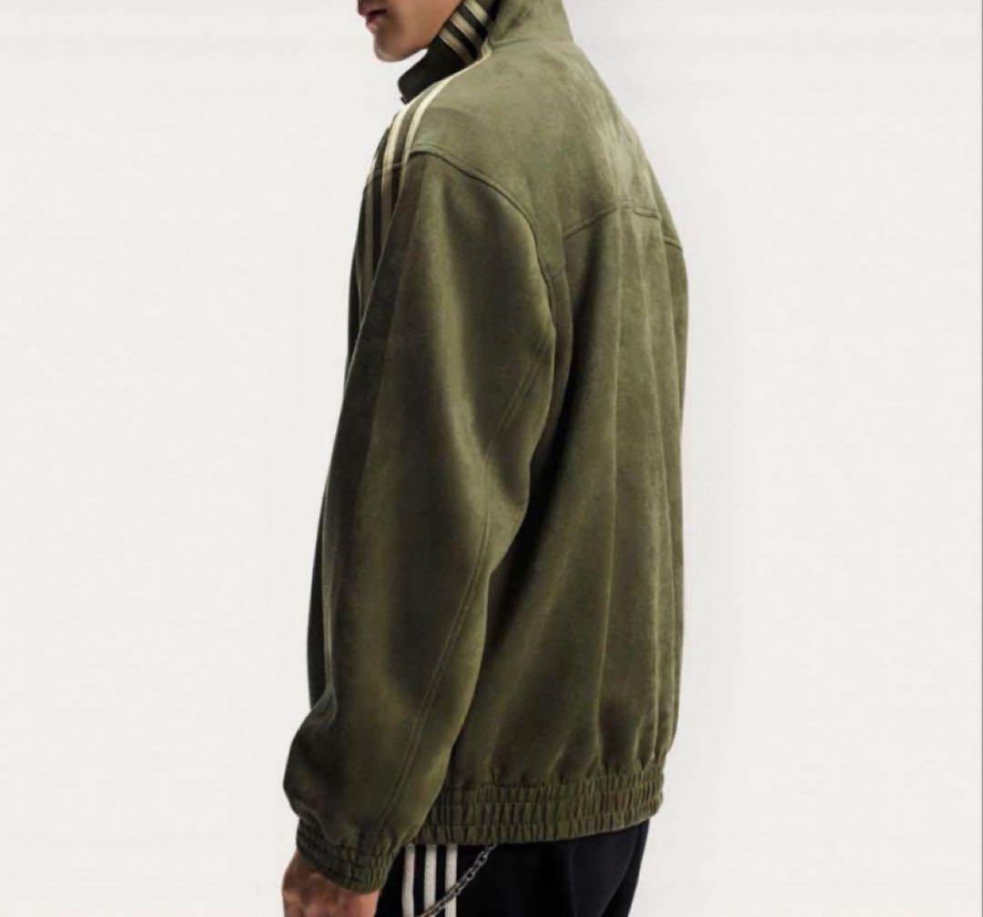海外限定⭐︎adidas originals スエード トラックジャケット 緑 L