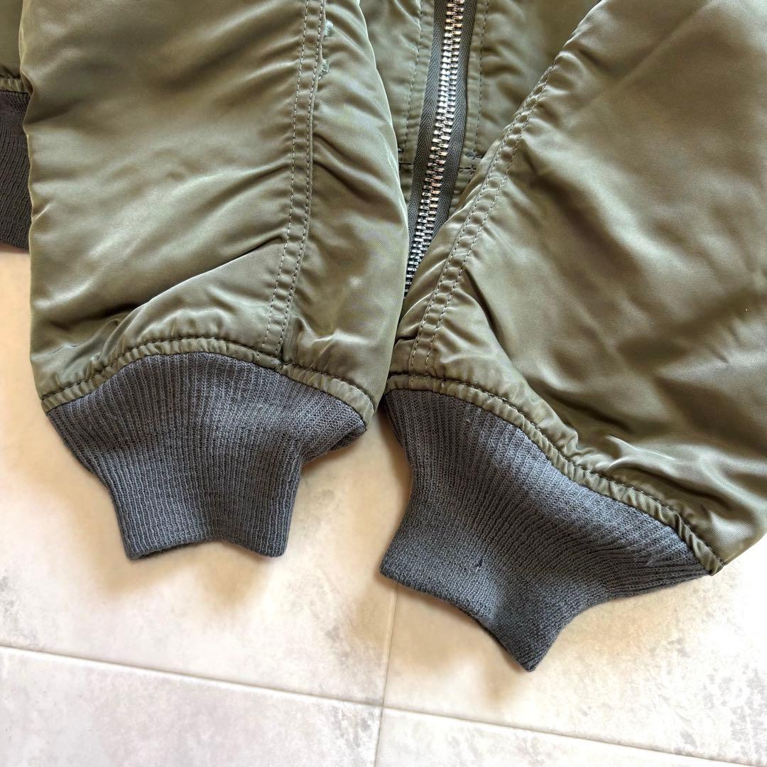 【USA製】 アルファ MA-1 90s フライトジャケット リバーシブル 短丈