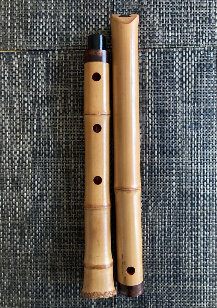 琴古流尺八 【銘有り】二尺二寸管 二印