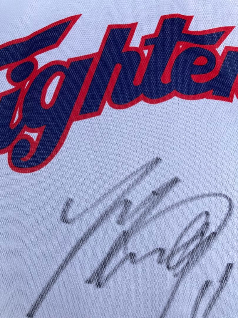 ⑦希少品 現ドジャース　日本ハムファイターズ T-シャツ 11 大谷翔平　サイン