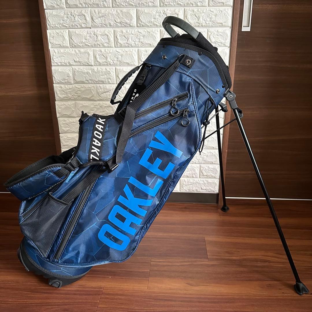美品 オークリー BGSTAND 12.0 キャディバック ネイビーカモ 9.5