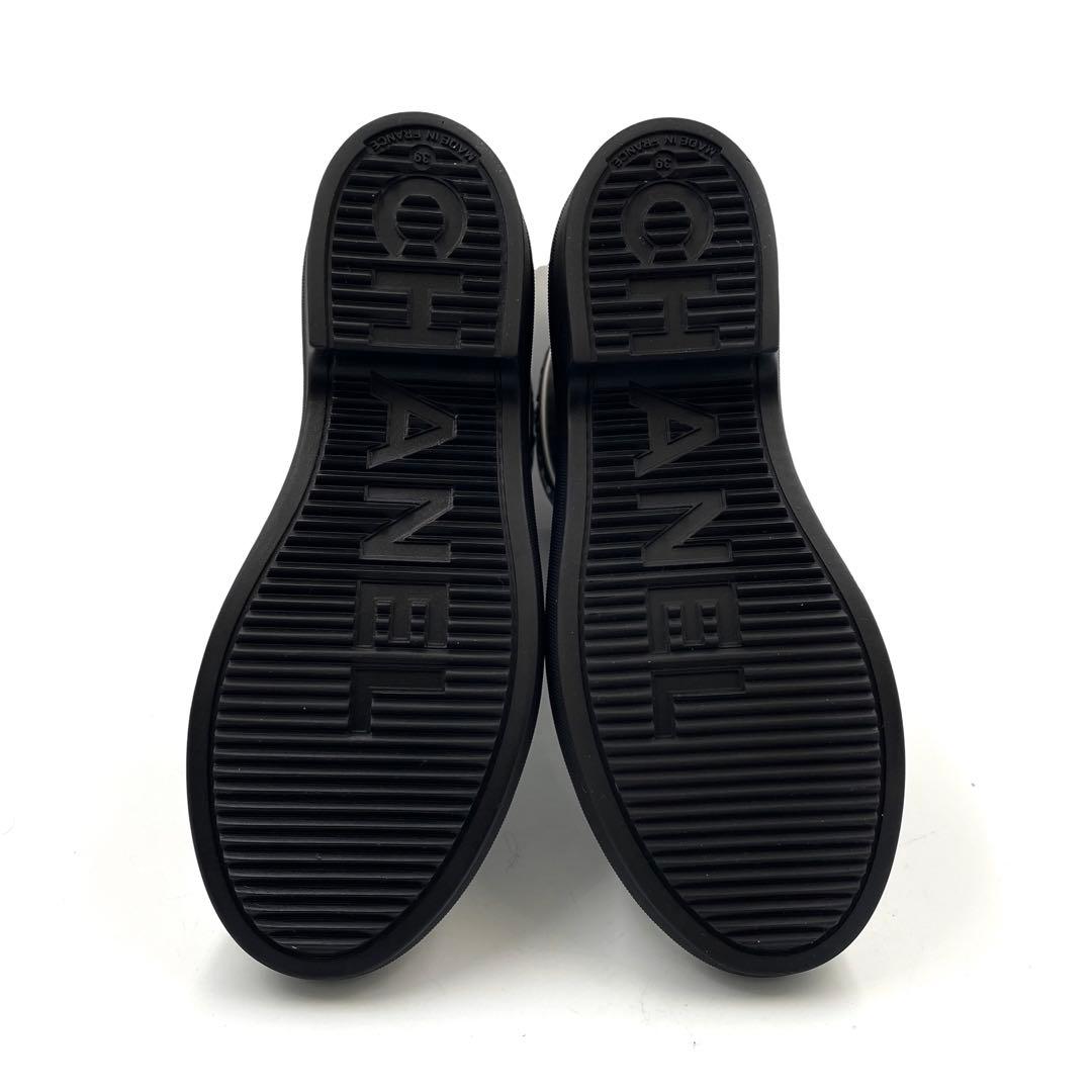 《未使用級》CHANEL シャネル レインブーツ ココマーク バイカラー 白黒