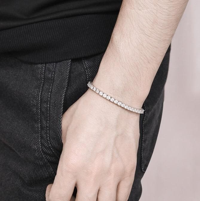 モアサナイト ブレスレット 4ミリ 16cm　【4BS16】