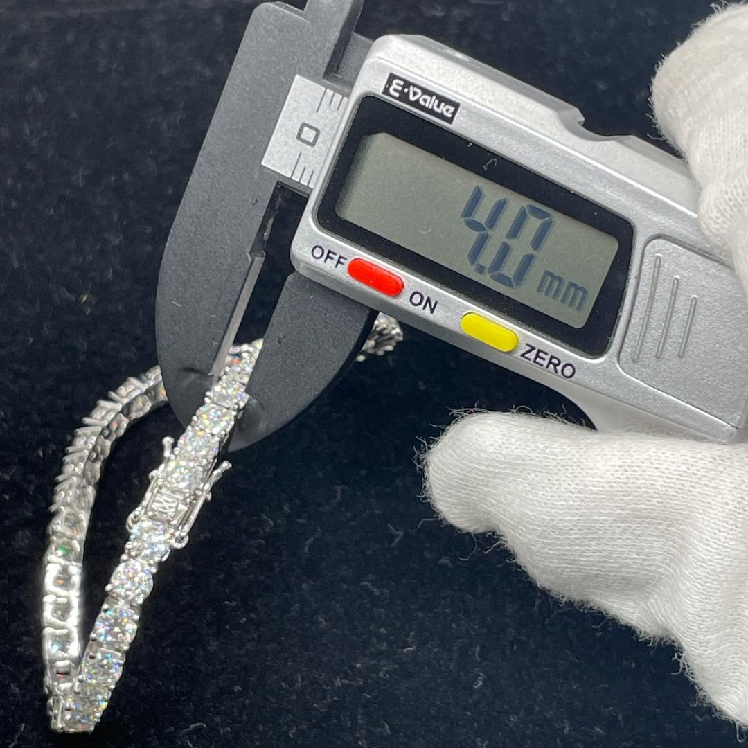 モアサナイト ブレスレット 4ミリ 16cm　【4BS16】