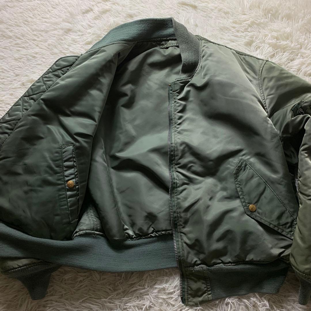 【雰囲気抜群】SCHOTT フライトジャケット MA-1 カーキ L USA製