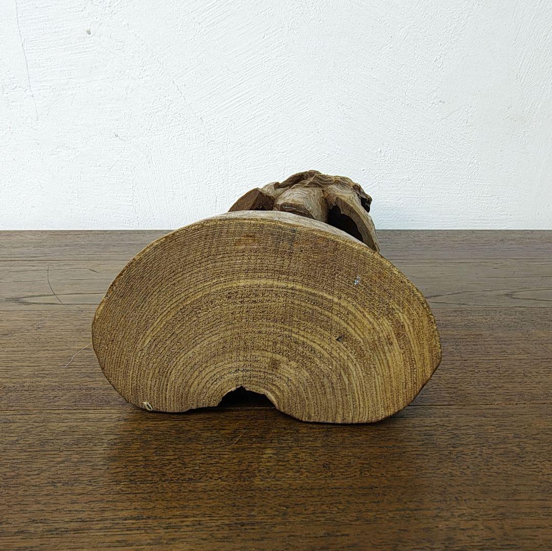 アイヌ 木彫り 彫刻 一刀彫 槐 メノコ