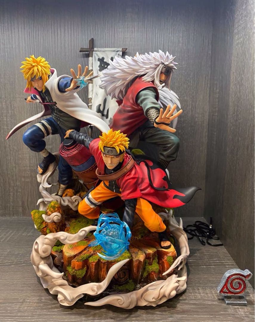 NARUTO ナル 波風 ミナト うずまきナルト自來也ガレージキットスタチュー①