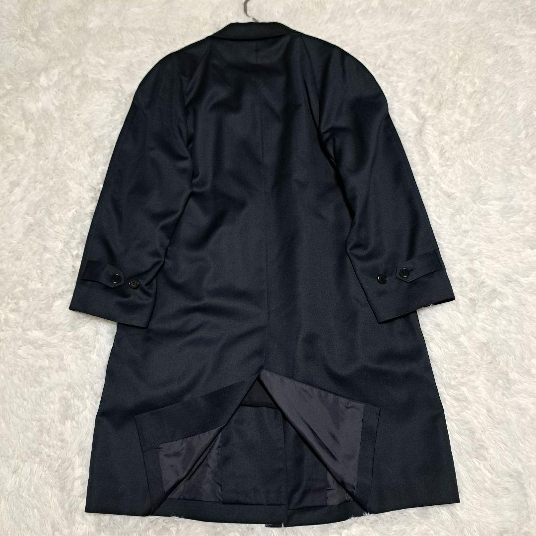 YSL【極美品】 ウールシルク ステンカラーコート ライナー取外し可 日本製