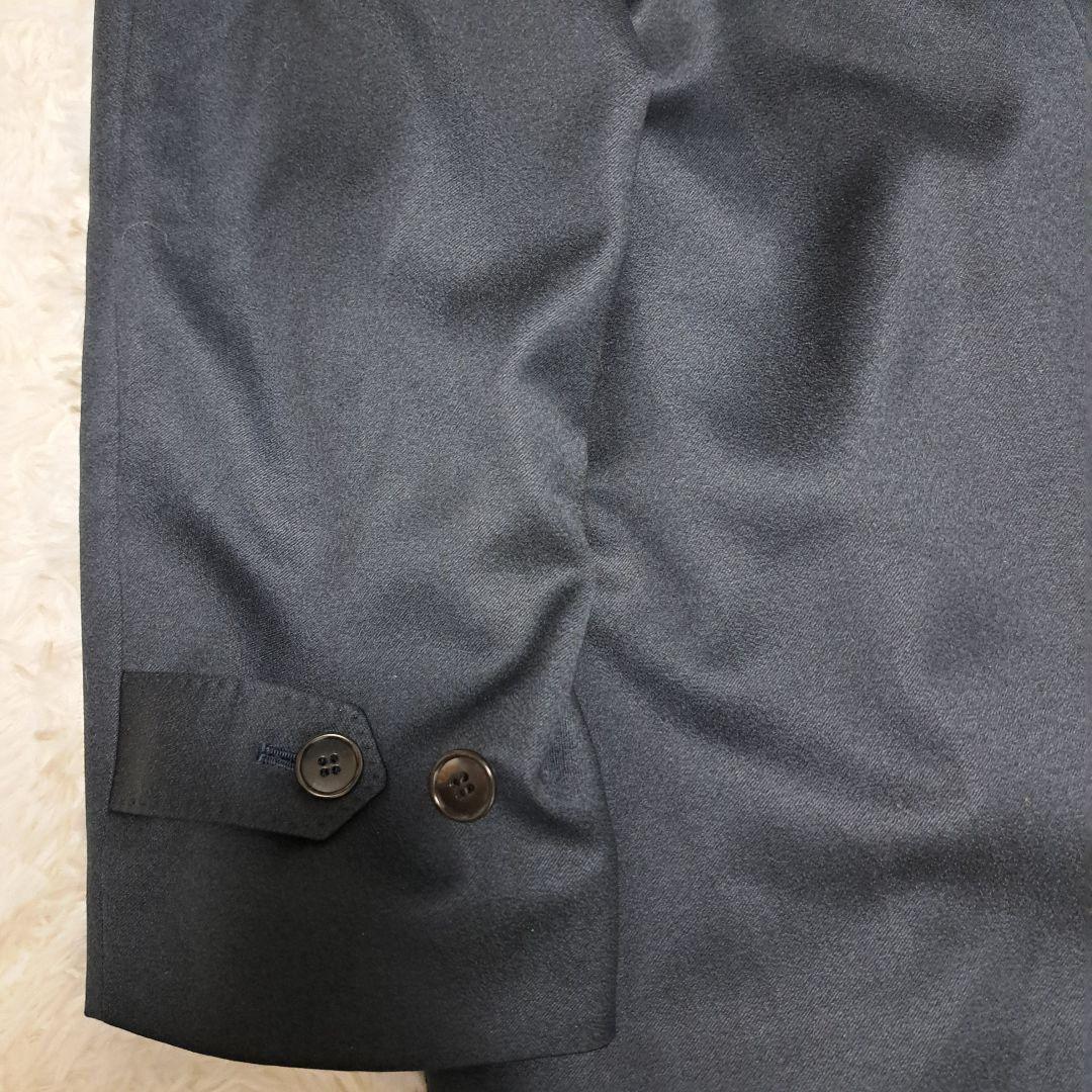 YSL【極美品】 ウールシルク ステンカラーコート ライナー取外し可 日本製