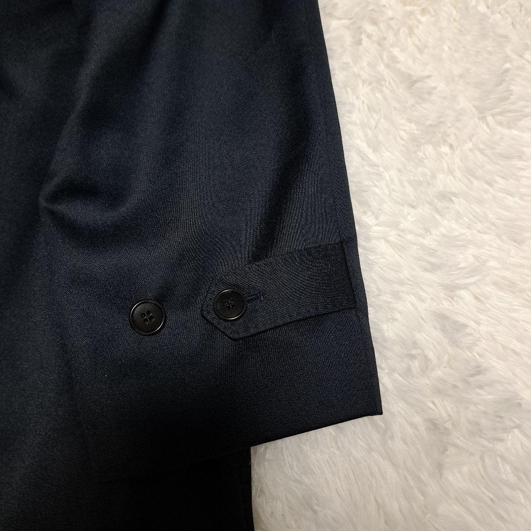 YSL【極美品】 ウールシルク ステンカラーコート ライナー取外し可 日本製