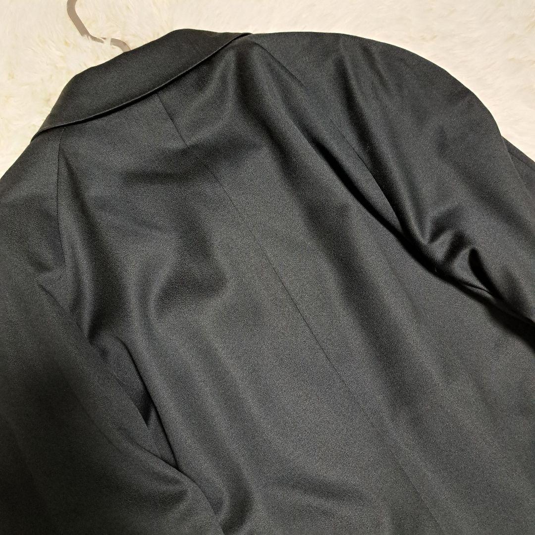 YSL【極美品】 ウールシルク ステンカラーコート ライナー取外し可 日本製