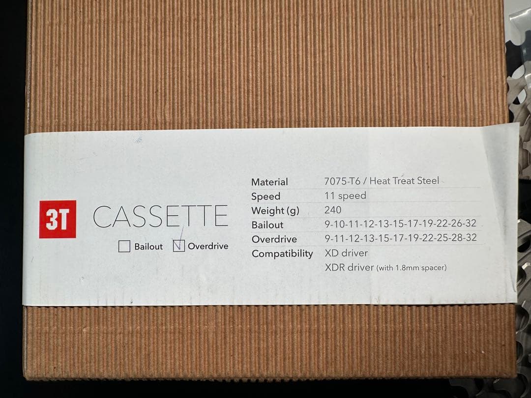 3T 11S Overdrive Cassette カセットスプロケット