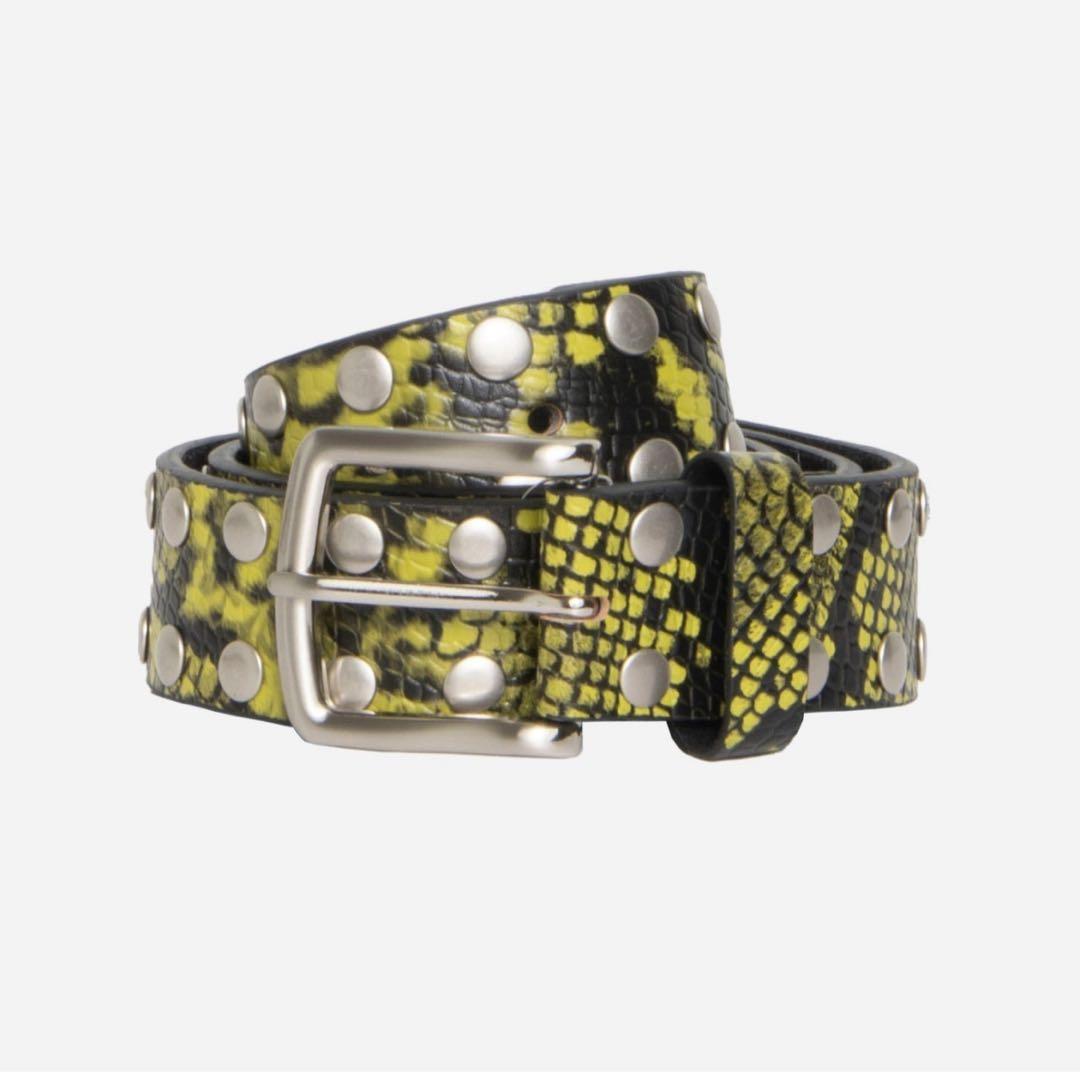Stussy 8 Ball スタッズベルト グリーン スネークプリント - メルカリ