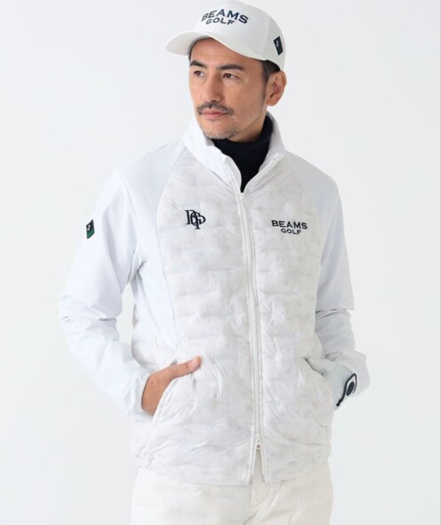 ビームスゴルフ　ダウンジャケット　切り替え　切替