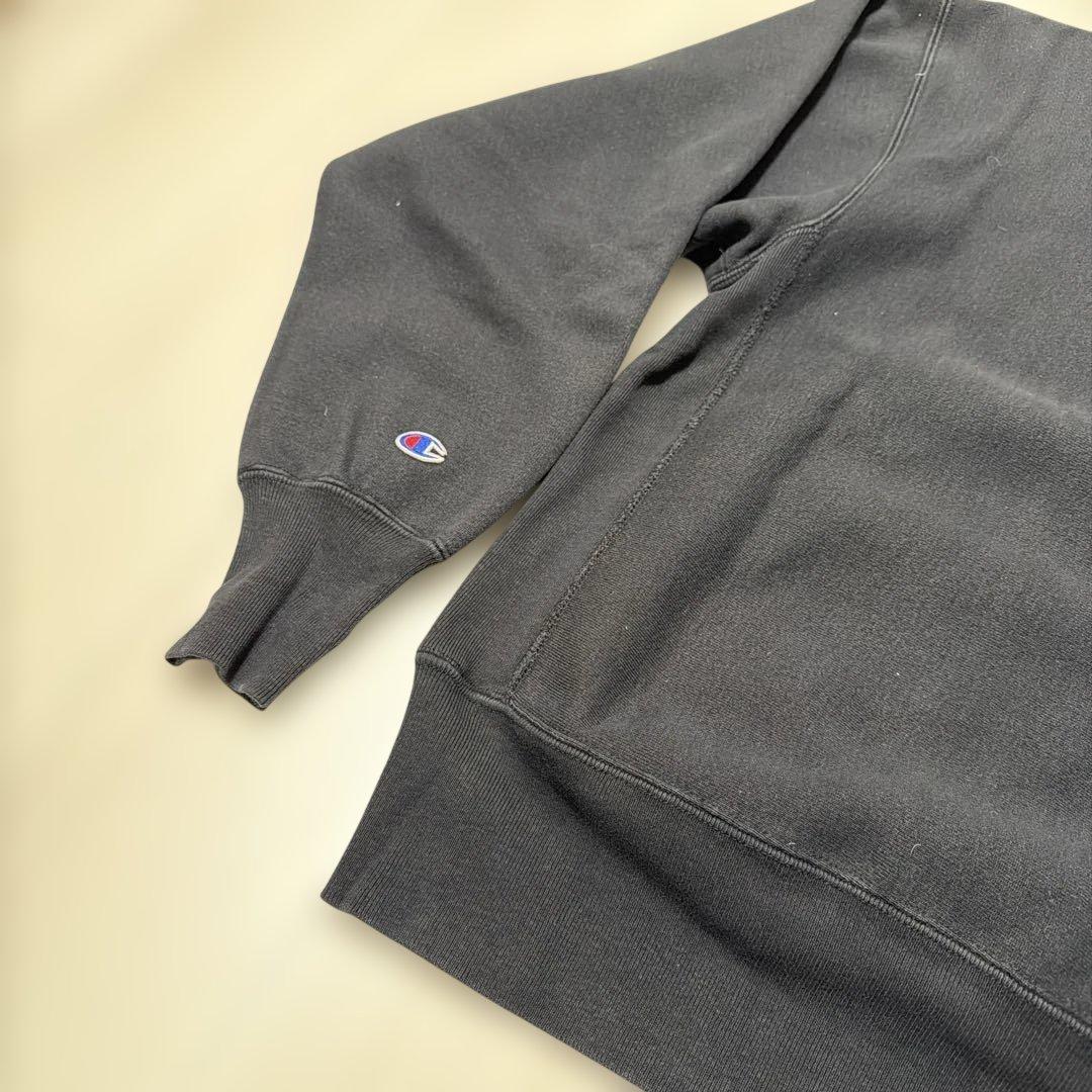 90s 刺繍タグchampion リバースウィーブ vintage ブラック