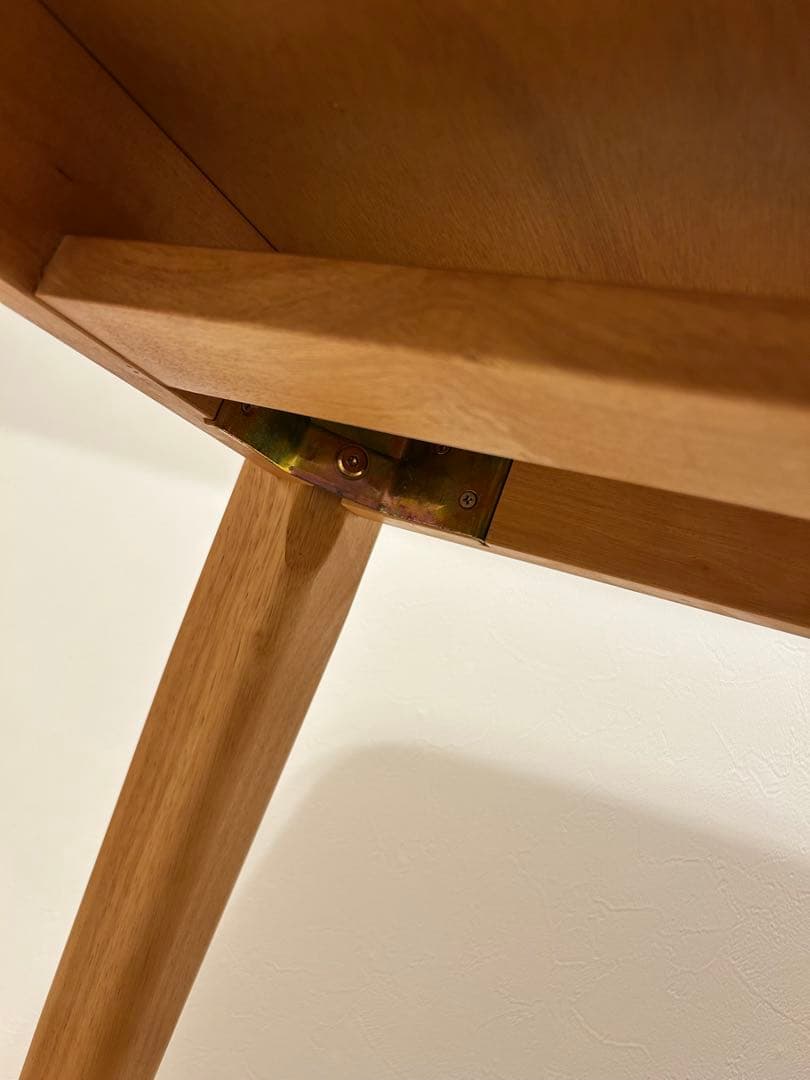 ナチュラルウッド 折りたたみダイニングテーブル