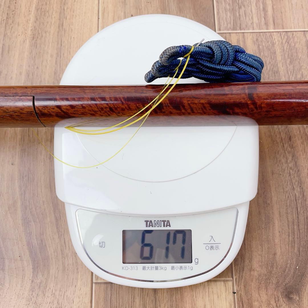 三味線 犬皮 平溝　丸打胴　細棹 溝なし 破れなし