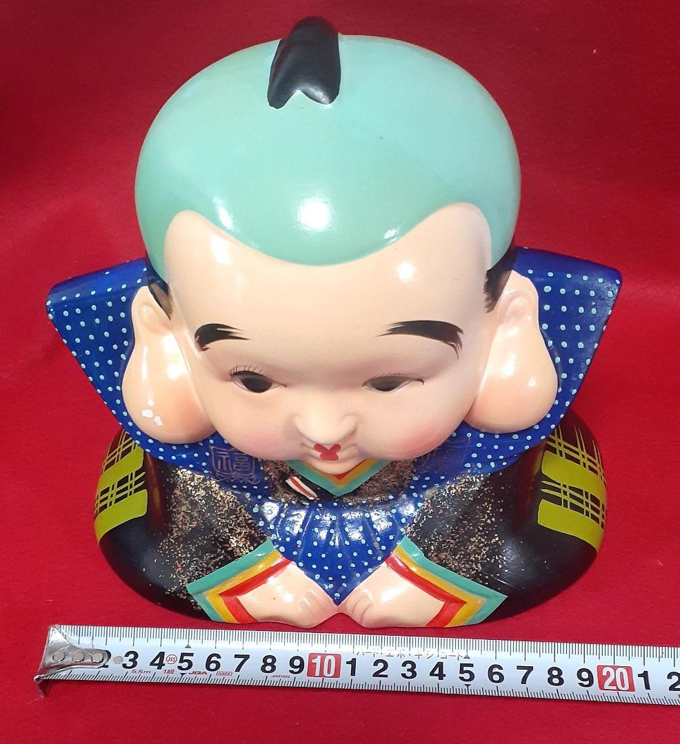 お値下げ！ 年代物昭和レトロ 福助人形ふくすけ 縁起物 商売繁盛 陶器