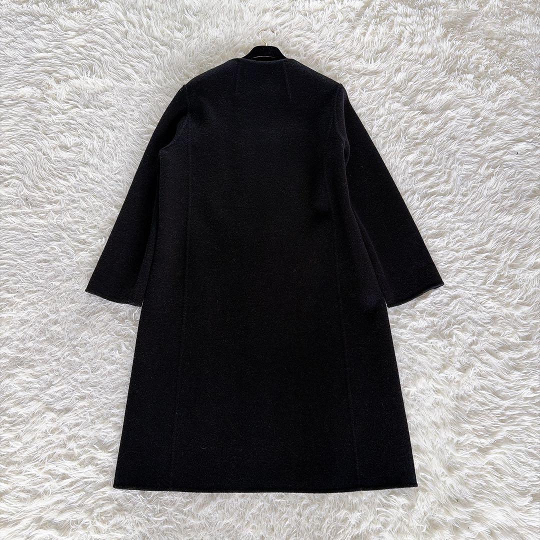 新品タグ付き【東京ソワール】カシミヤウールリバーシブルダブルフェイスリバーコート