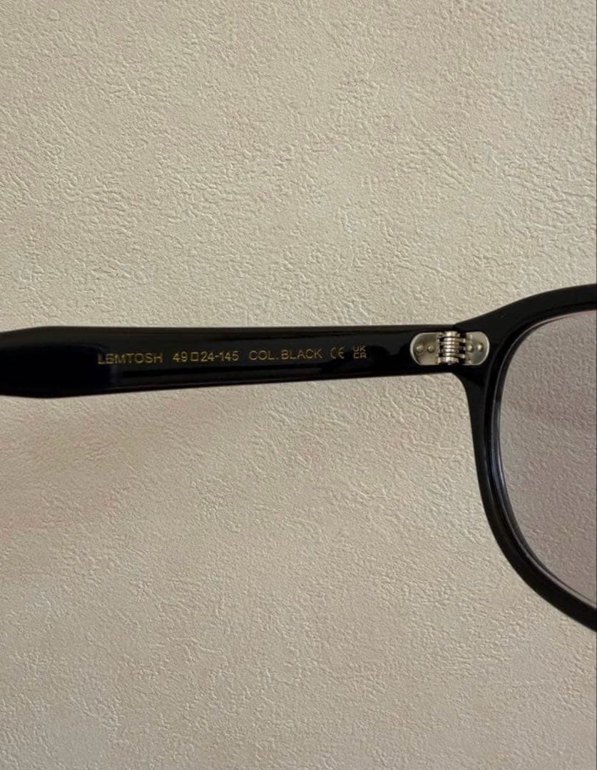 MOSCOT ブラックラウンドサングラス ケース付き