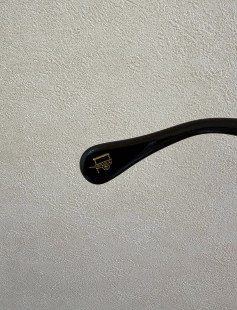 MOSCOT ブラックラウンドサングラス ケース付き