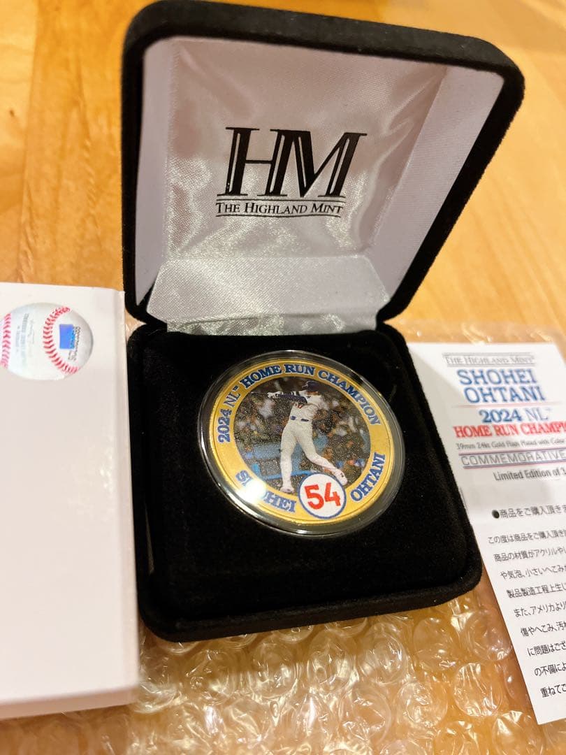 ドジャース 大谷翔平 2024 NL ホームラン王獲得記念ゴールド
