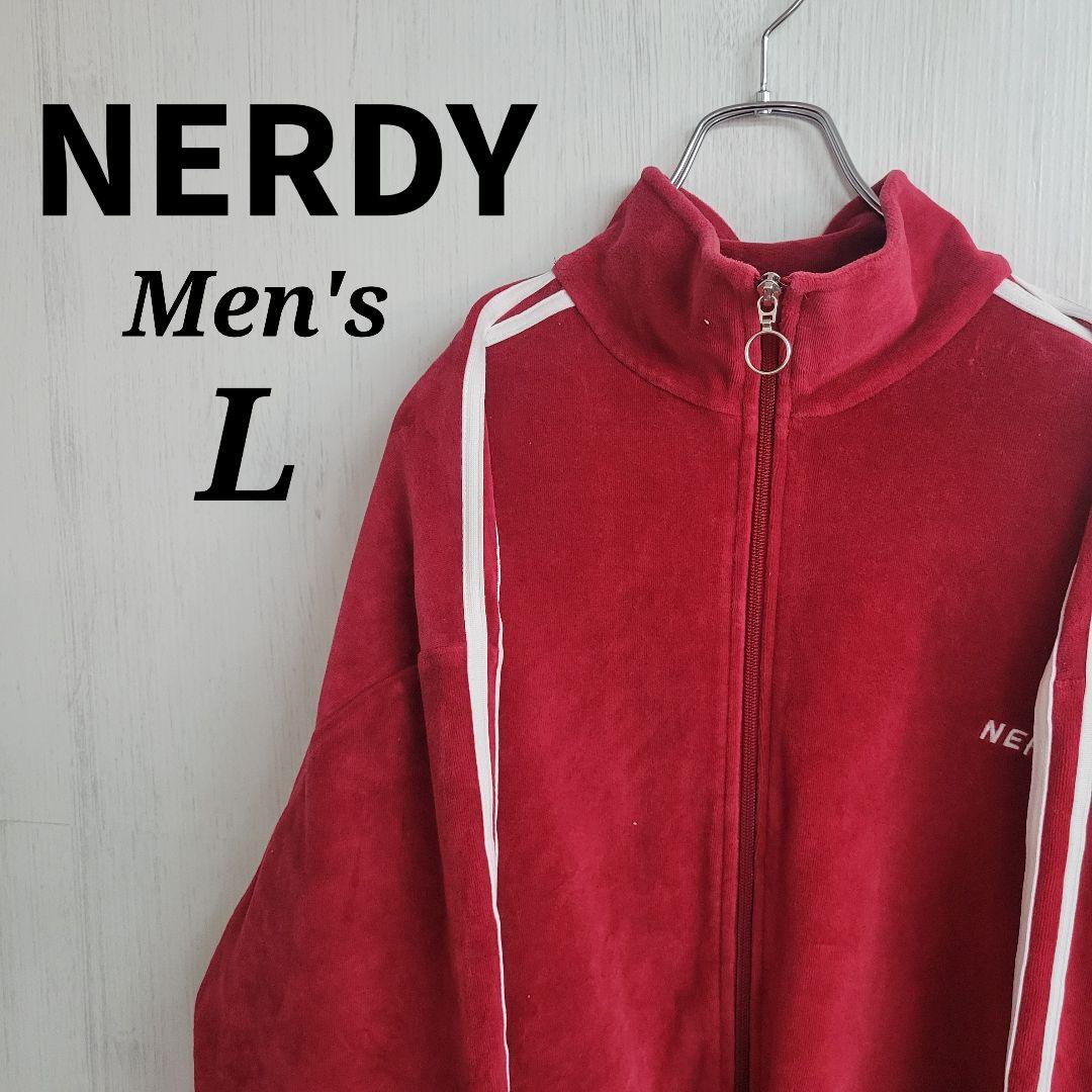 希少》NERDY ネルディー☆トラックジャケット ベロア L レッド 赤
