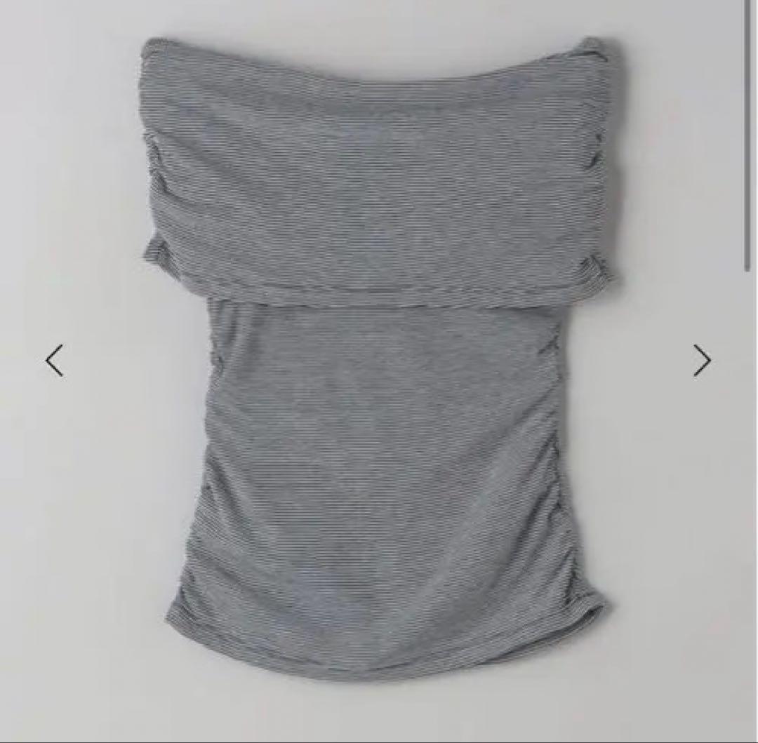 BEAUTY&YOUTH コットンフライス オフショルダー トップス