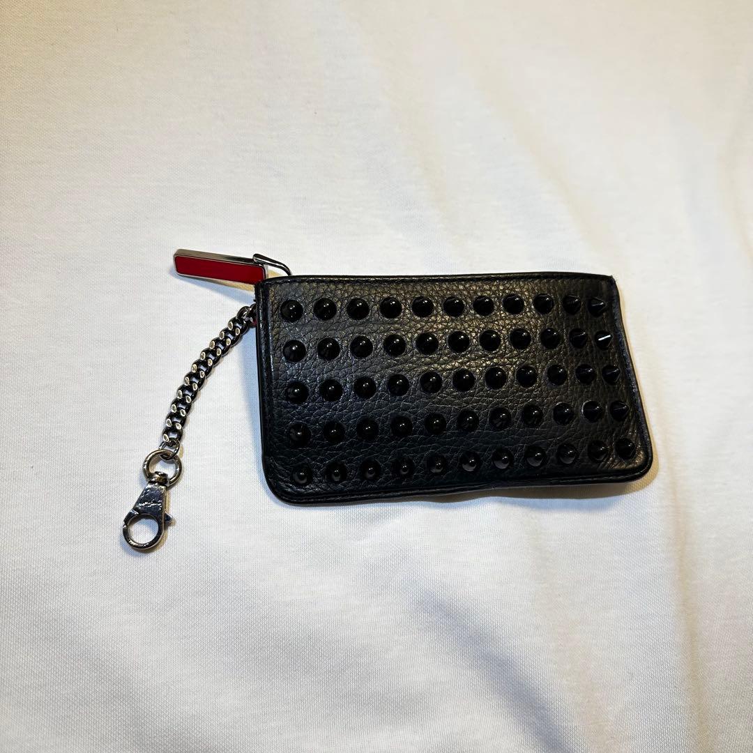 【正規品】クリスチャンルブタン ケース スタッズ レザー ユニセックス 黒