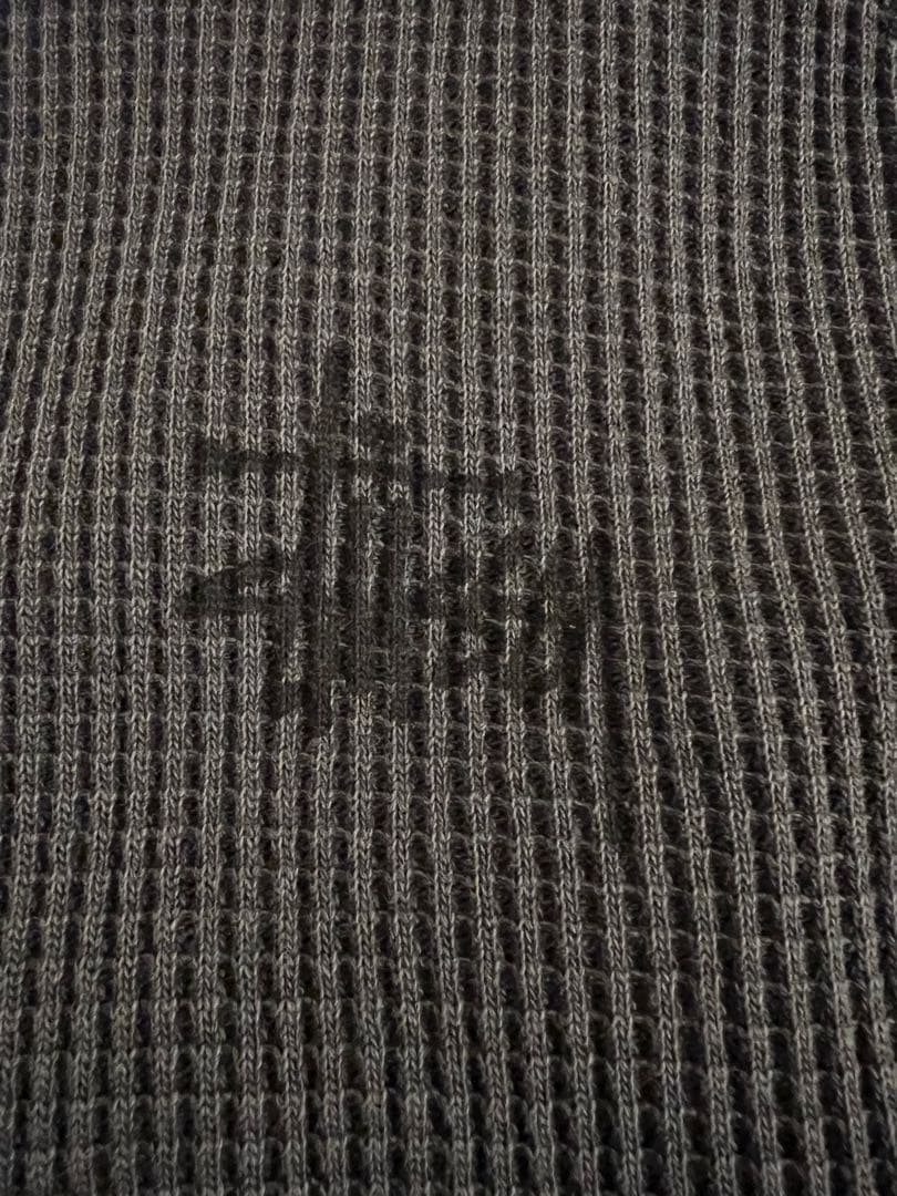 Stussy グレー リブ編み トレーナー S