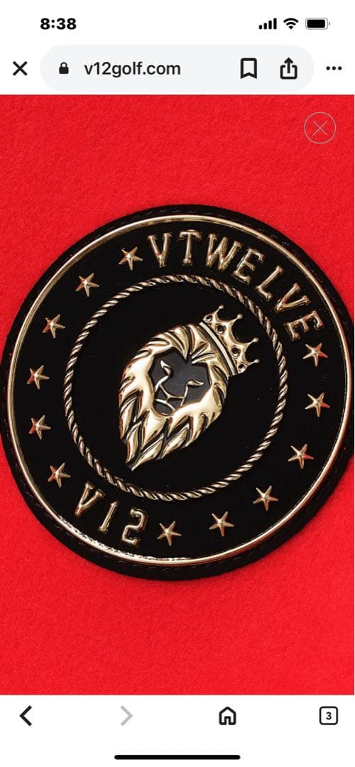 V12（ヴィトゥエルヴ) WIDY MOCK /モックネックM 赤　未使用