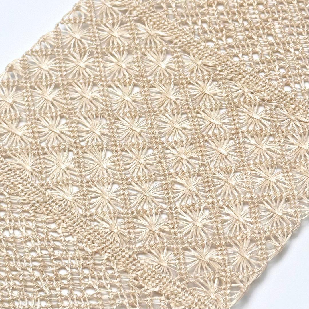 アバカ 半幅帯 M+abaca 網代に花繋ぎ 夏単衣 6542 - メルカリ