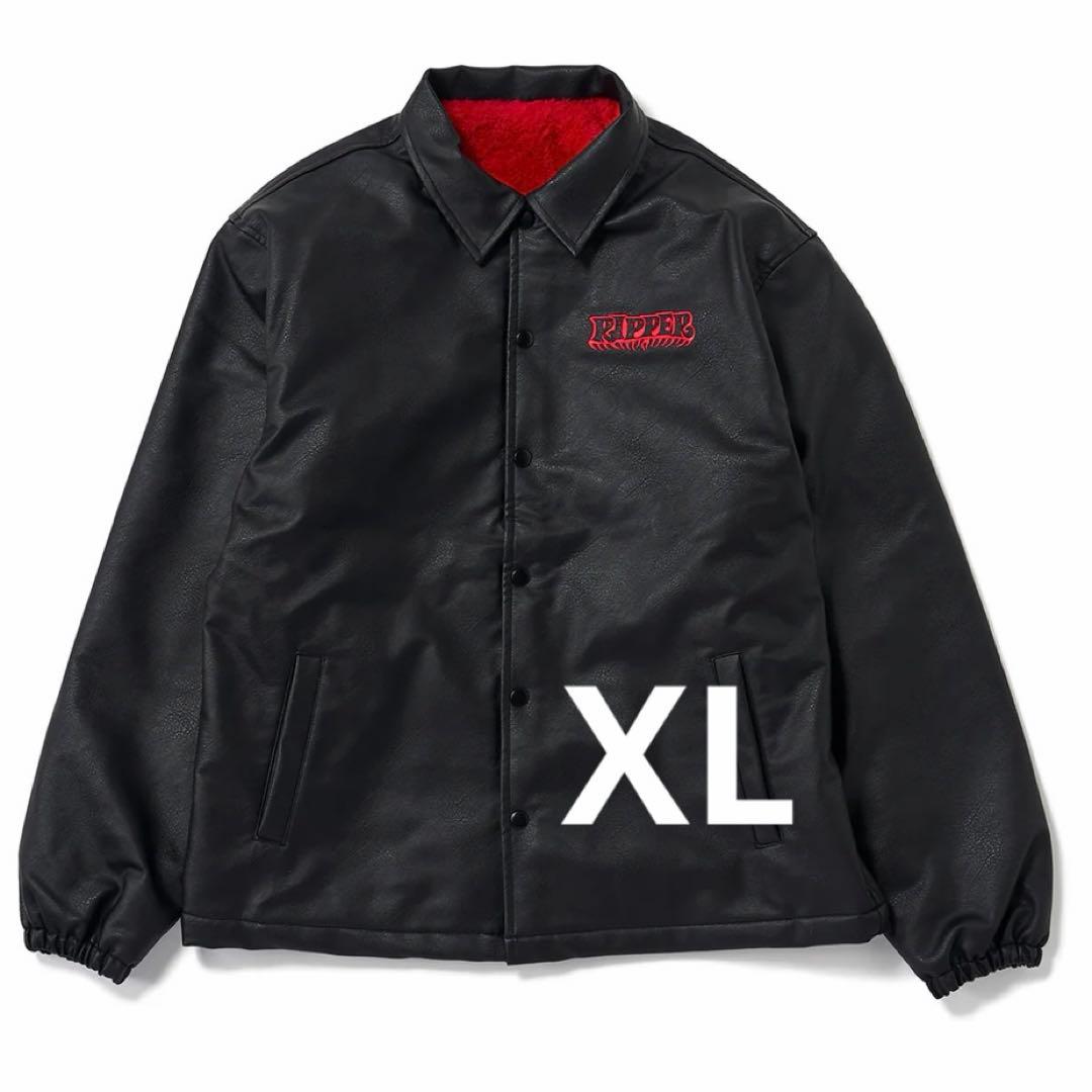RIPPER FAKE LEATHER COACH JACKET