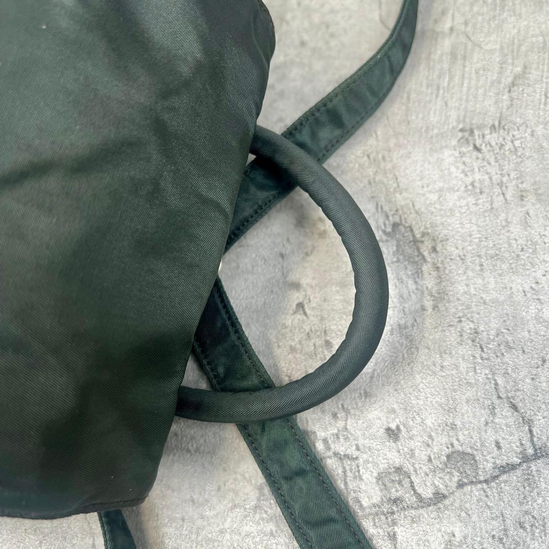 美品/カード付✨PRADA プラダ　リュック　バックパック　ミニリュック　カーキ