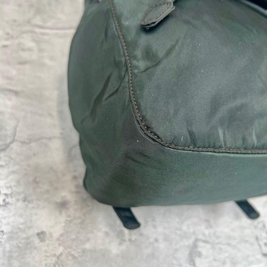 美品/カード付✨PRADA プラダ　リュック　バックパック　ミニリュック　カーキ