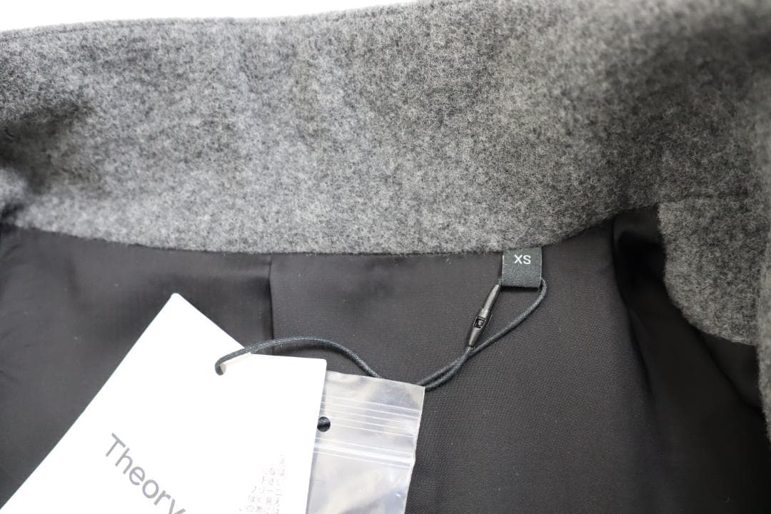 Theory 21AW スタンドカラーコート メンズ グレー