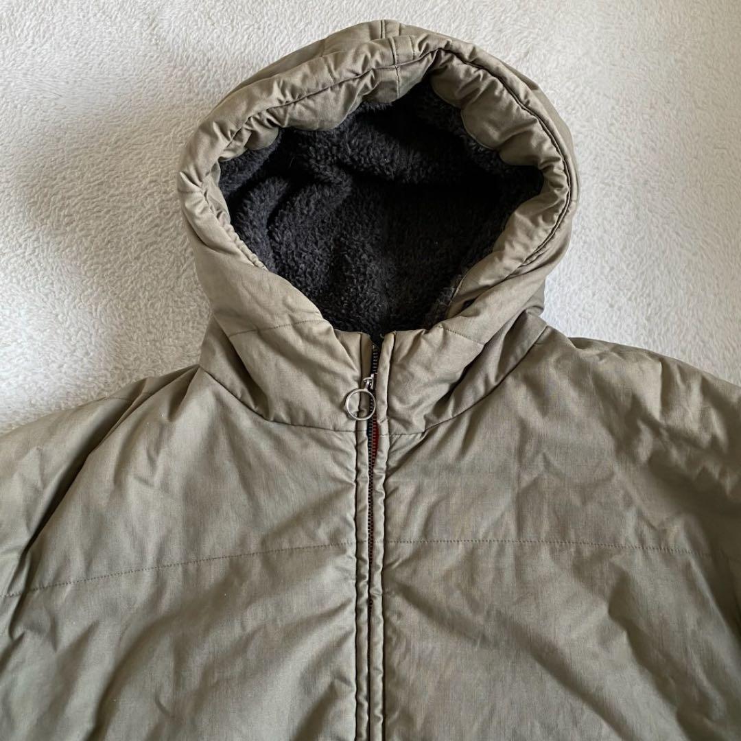 45rpm 中綿ボアジャケット　フリース　コットン　カーキ　XL フェード