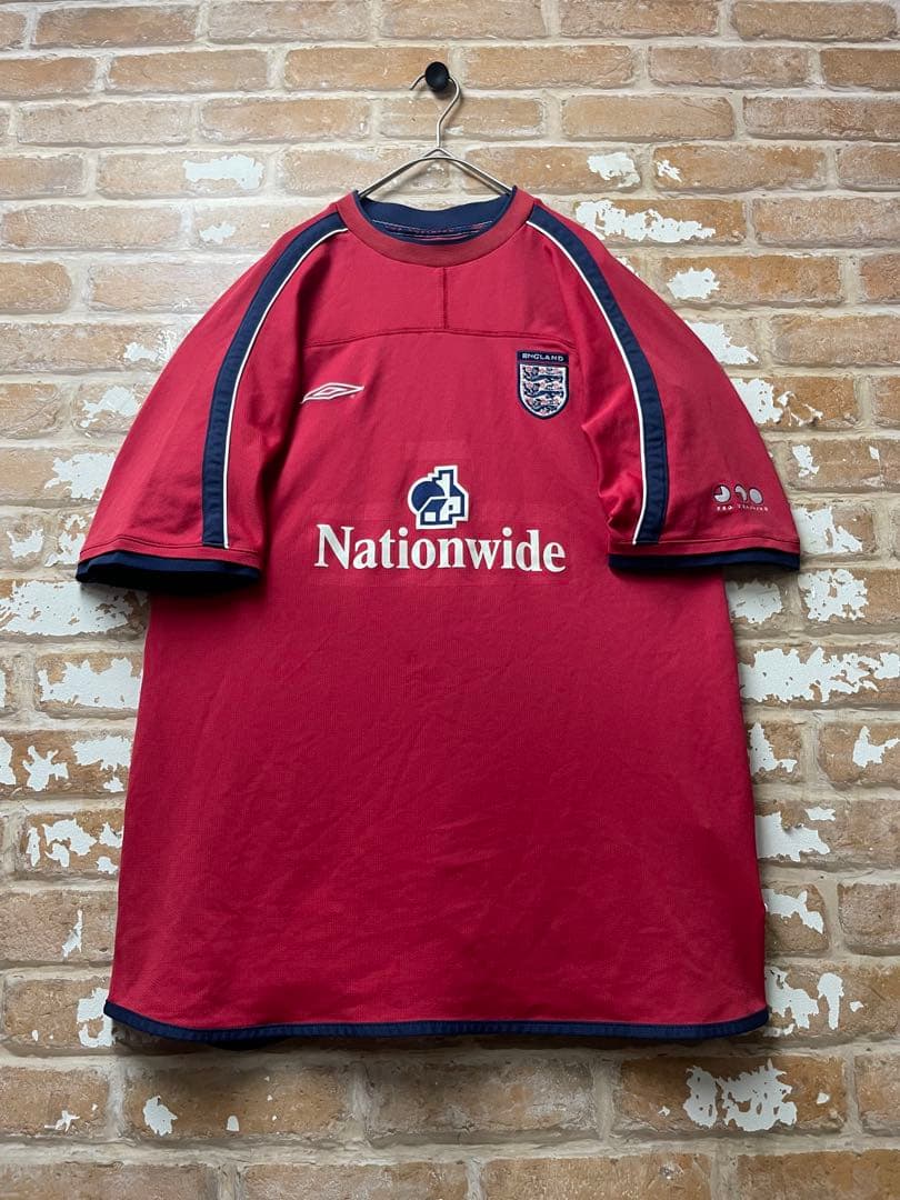 90s アンブロ　UMBRO イングランド代表　ユニフォーム　サッカーシャツ　赤