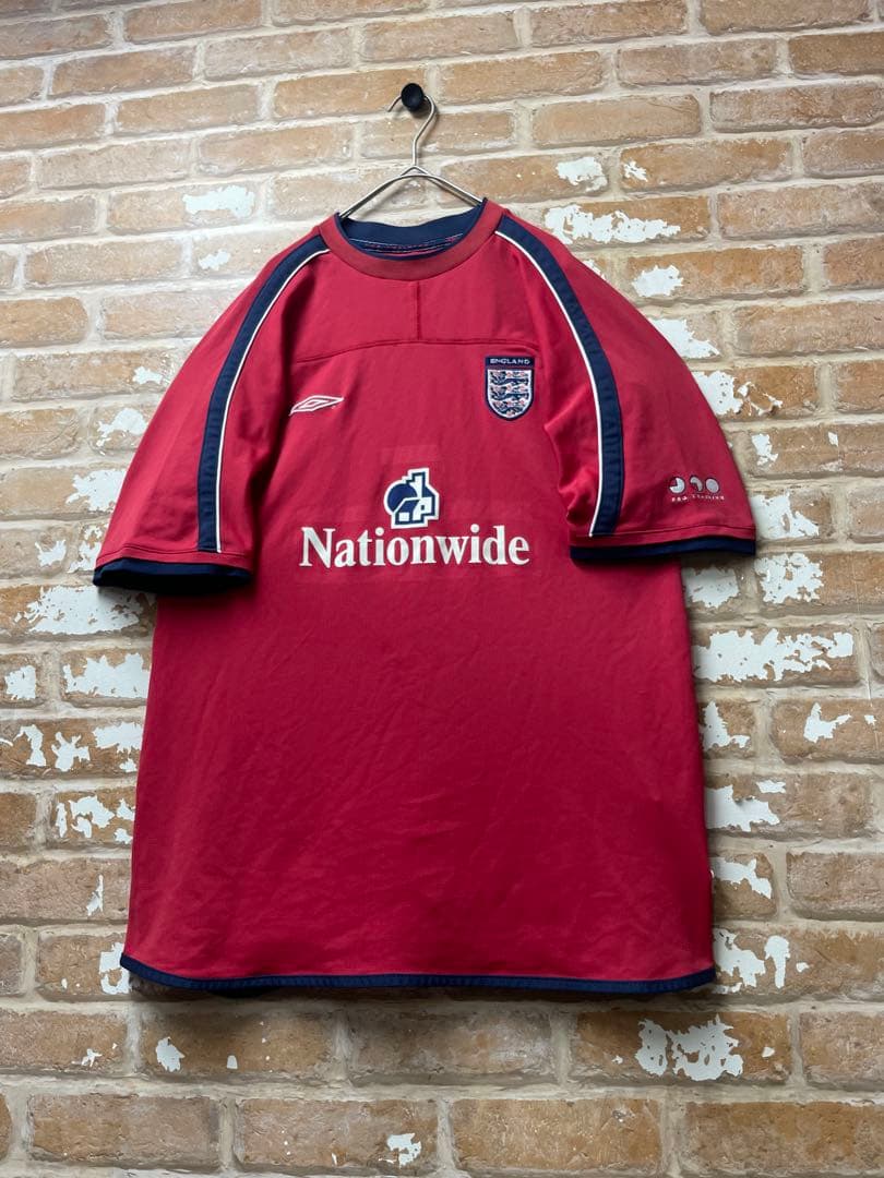 90s アンブロ　UMBRO イングランド代表　ユニフォーム　サッカーシャツ　赤