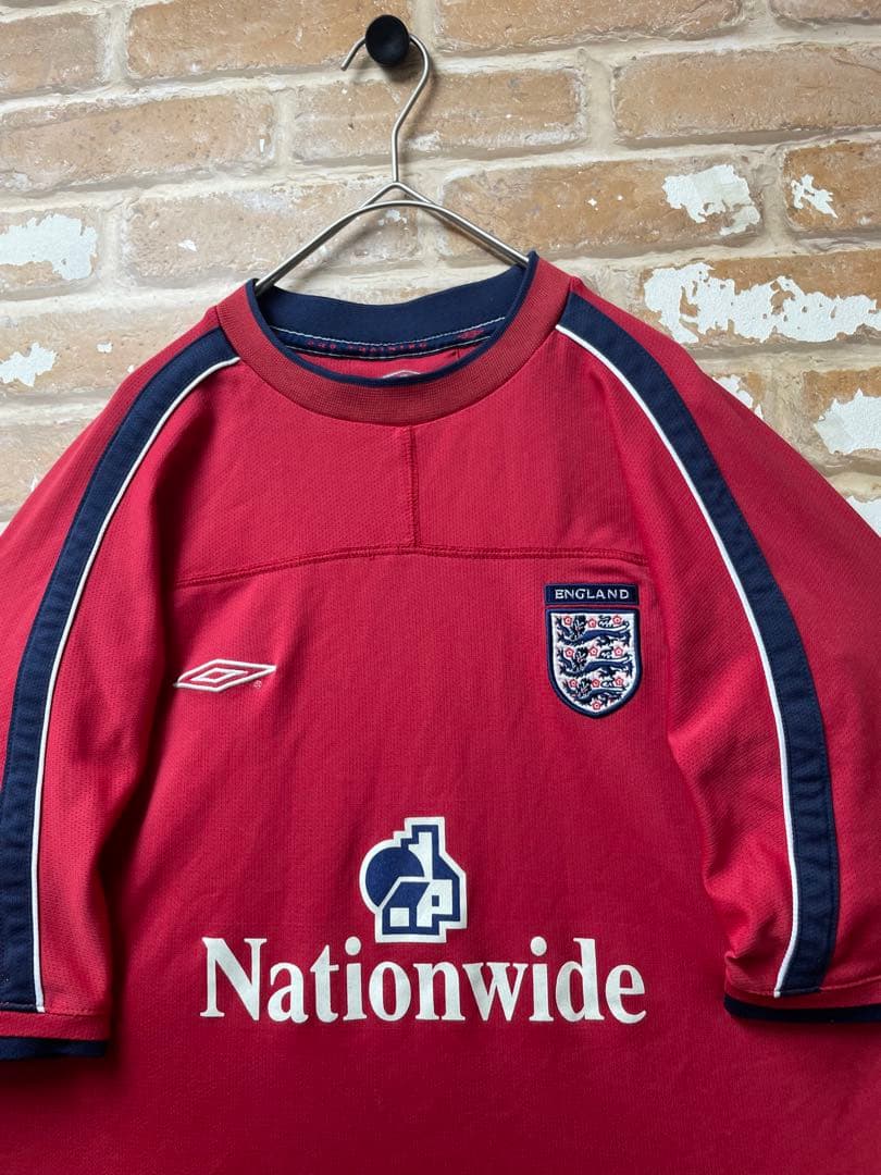 90s アンブロ　UMBRO イングランド代表　ユニフォーム　サッカーシャツ　赤