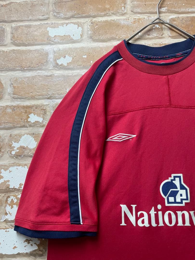 90s アンブロ　UMBRO イングランド代表　ユニフォーム　サッカーシャツ　赤