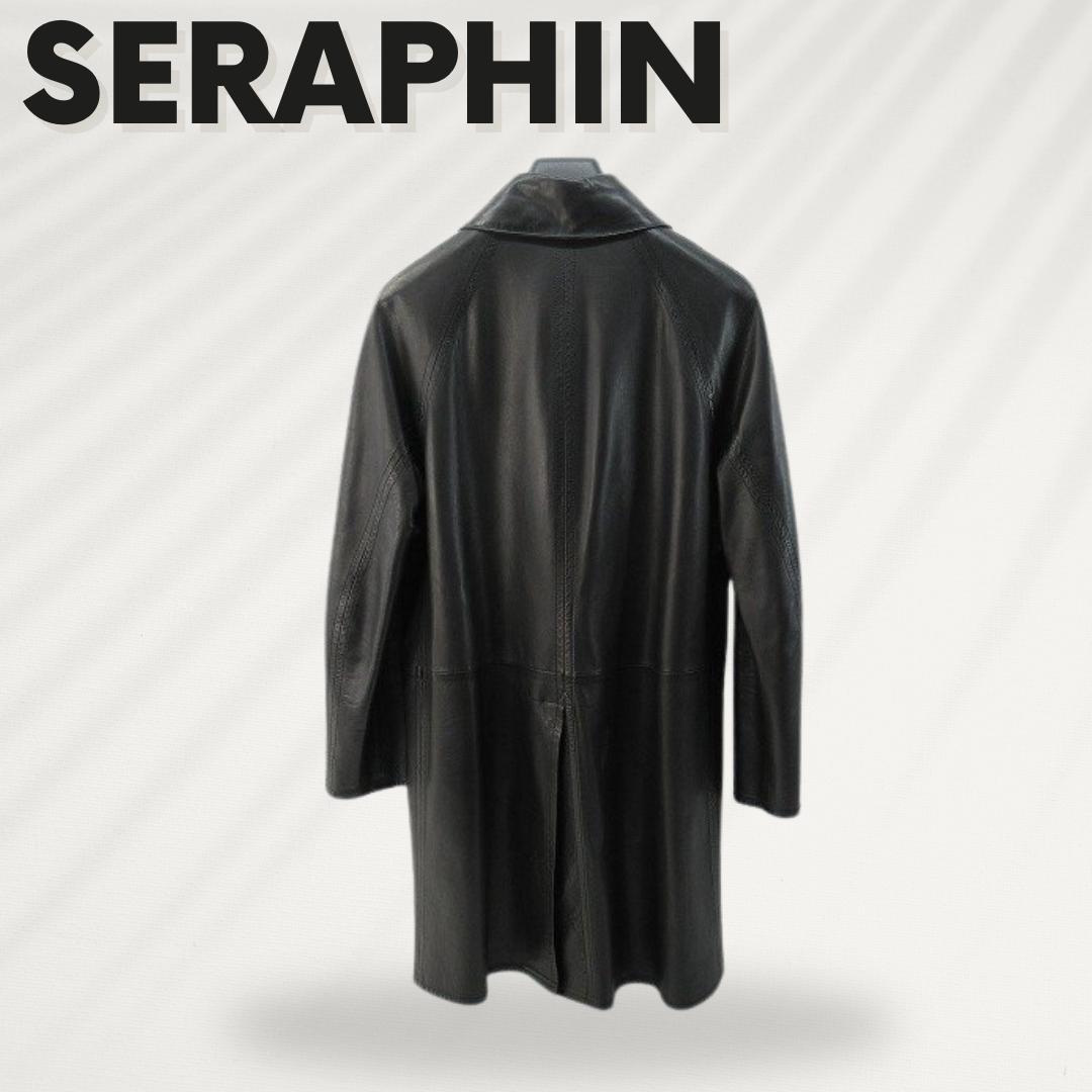 SERAPHIN セラファン レザーステンカラーコート メンズ 44
